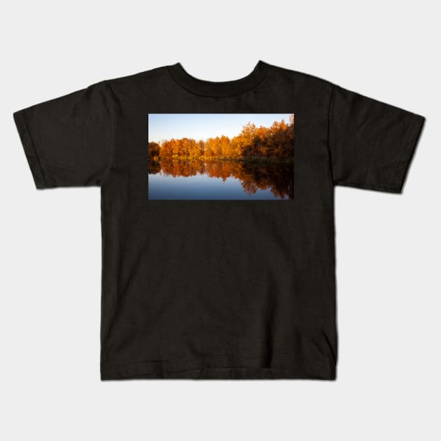 October Reflection Kids T-Shirt by saku1997